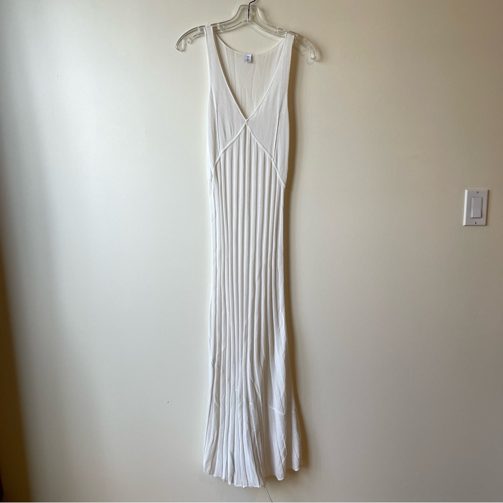 SIR the label Aya Knitted Slip White Sleeveless Dress